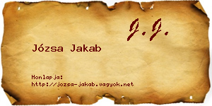 Józsa Jakab névjegykártya